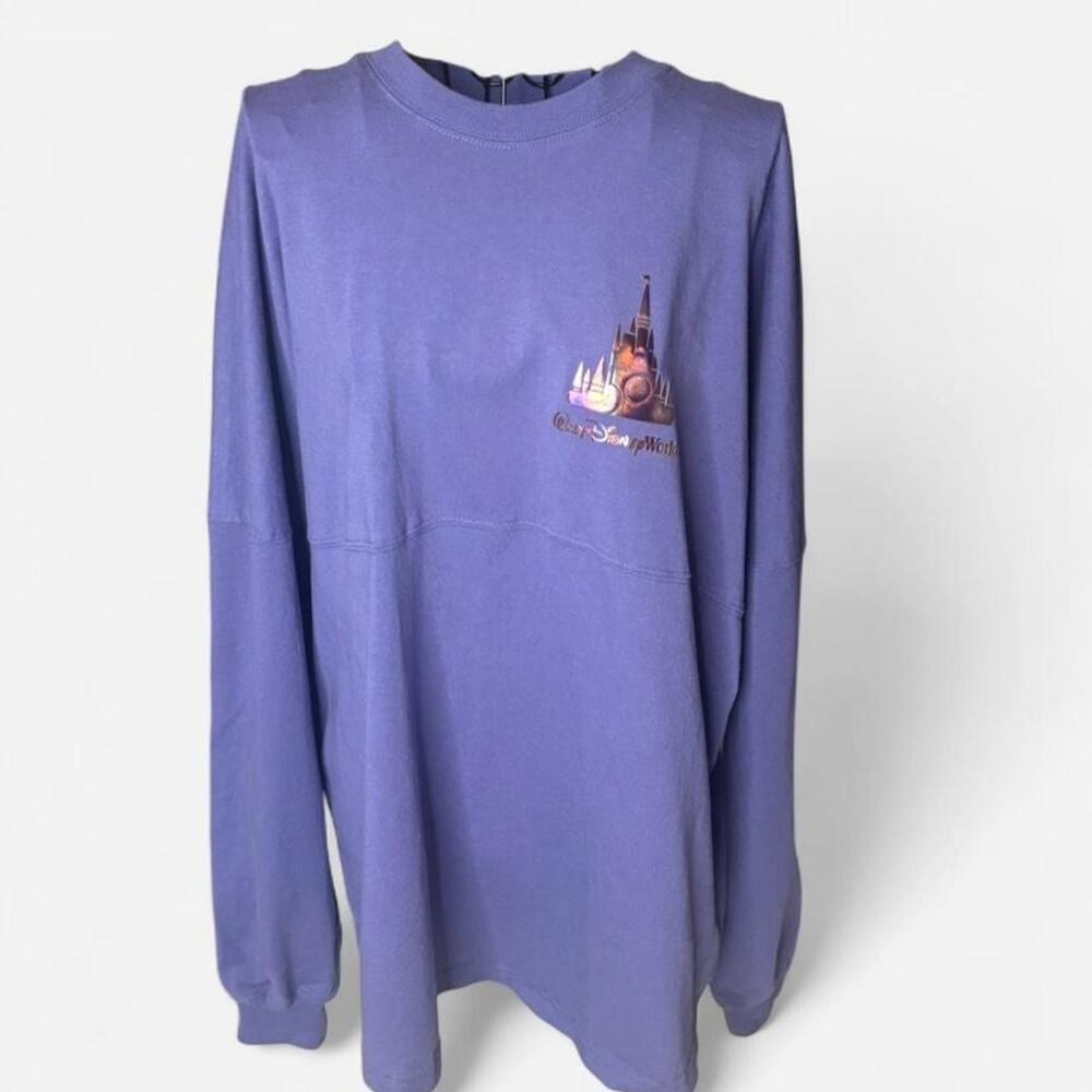 Walt Disney World 50th Anniversary Spirit Jersey Purple Iridescent Castle L/G